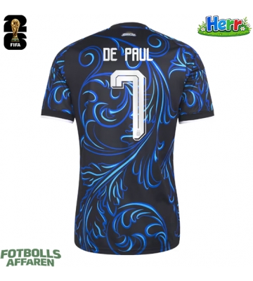 Argentina Rodrigo De Paul #7 Bortatröja VM 2026 Kortärmad